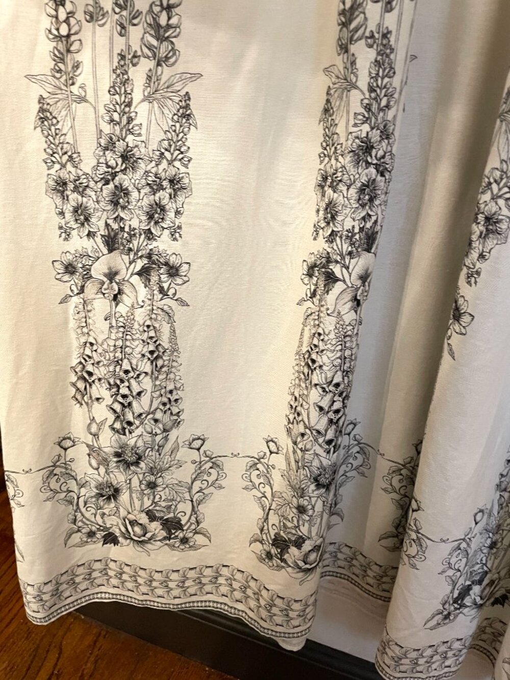 NWT Max Studio Maxi Dress Linen XL Botanical Boho Prairie Cottage Goddess Style - Picture 5 of 14